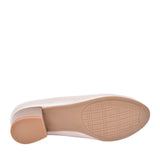 Ladies 8-22360 Low Heel Court Shoe In Pearl
