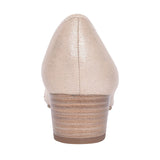Ladies 8-22366 Low Heel Court Shoe In Gold