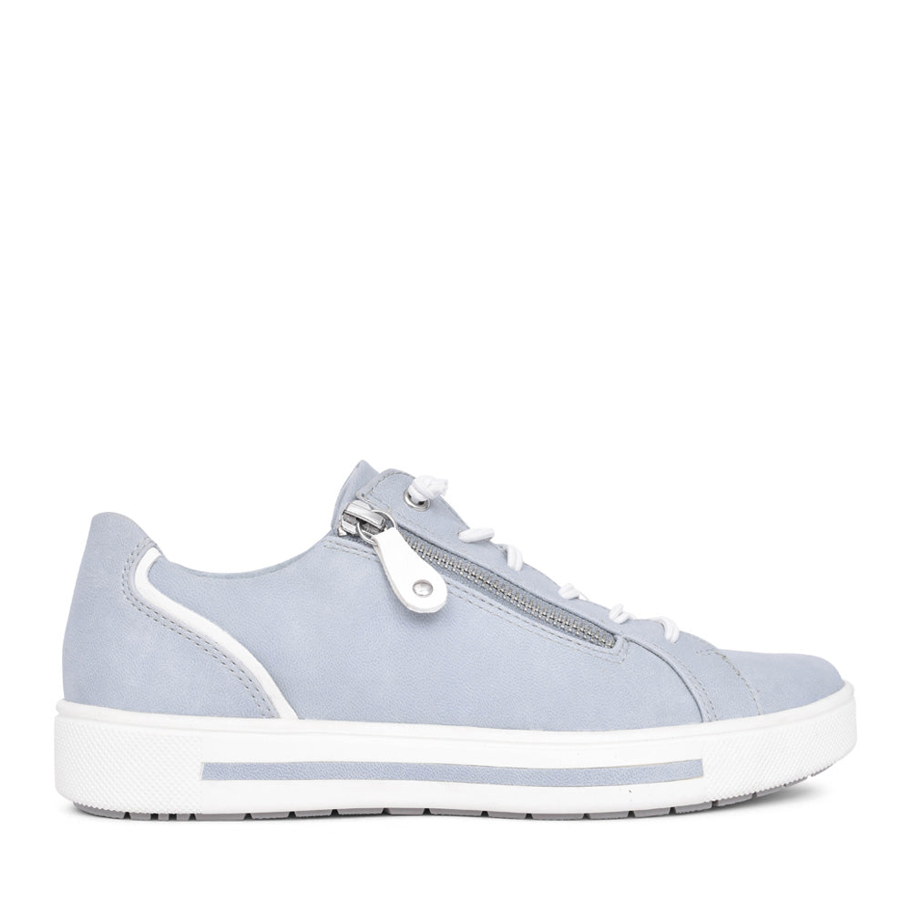 Ladies 8-23660 Laced Trainer In Sky Blue