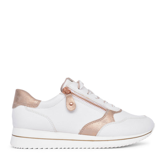 Ladies 8-23763 Laced Trainer In White