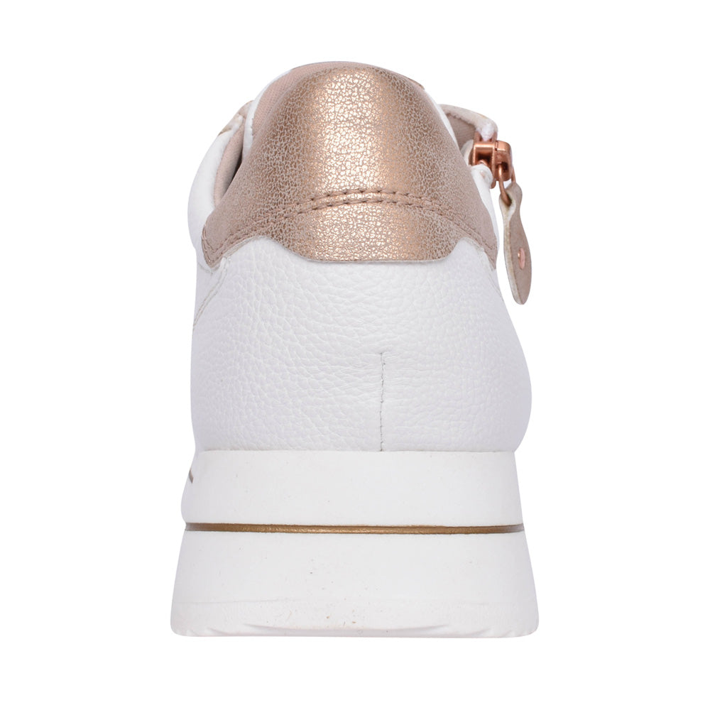Ladies 8-23763 Laced Trainer In White
