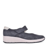 Ladies 8-24664 Velcro Shoe In Navy