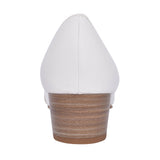 Ladies 8-22367 Low Heel Court Shoe In White