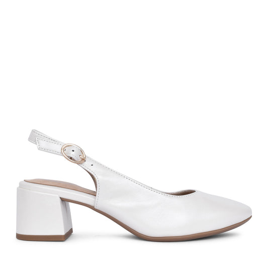 Ladies 8-89500 Court Shoe In Pearl