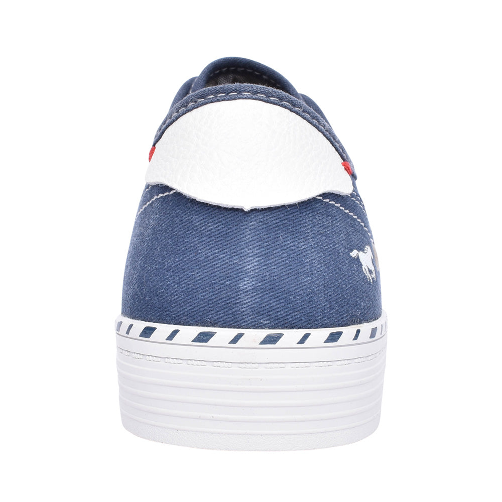 Ladies 1376402 Laced Trainer In Blue