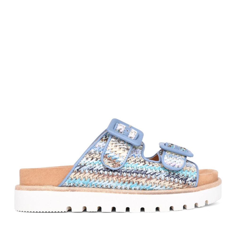Ladies 1461705 Mule Sandal In Blue-multi