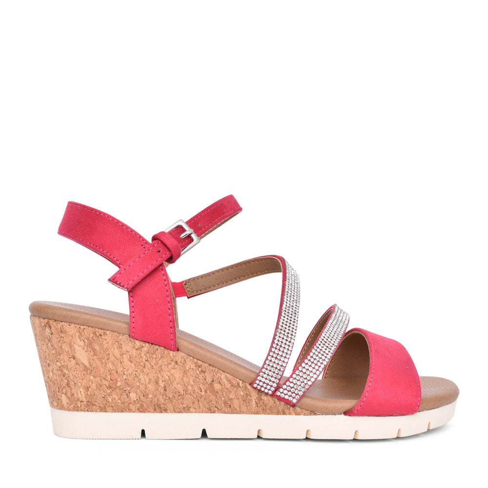Ladies Goldie Ulp275 Wedge Sandal In Pink