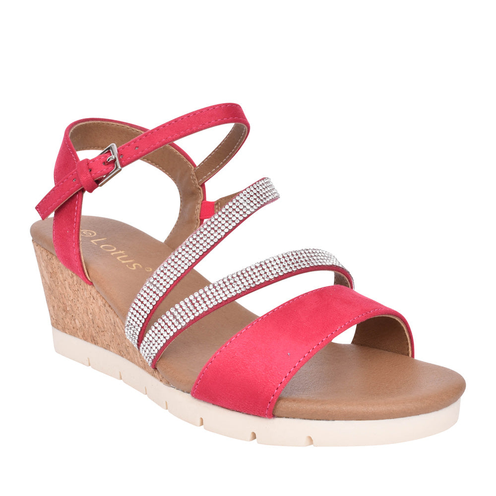 Ladies Goldie Ulp275 Wedge Sandal In Pink