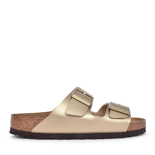 Ladies 1016111 Arizona Double Strap Mule In Gold