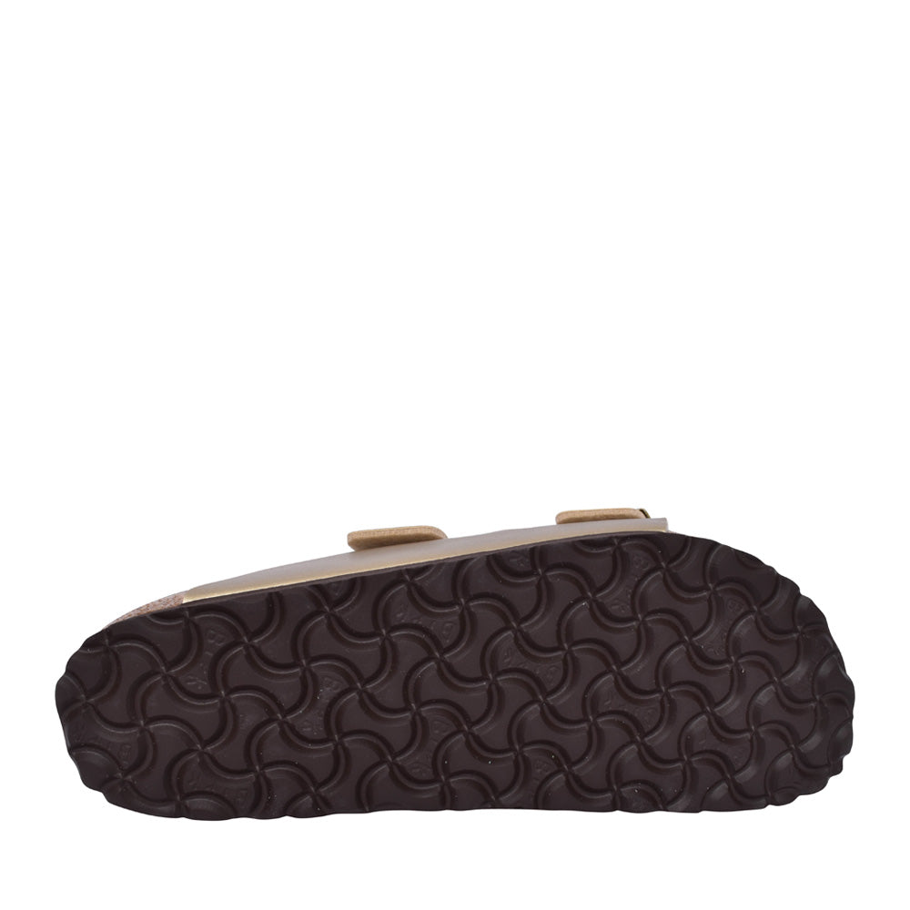 Ladies 1016111 Arizona Double Strap Mule In Gold