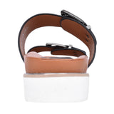Ladies Woodcola Double Strap Mule In Black