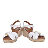 Ladies 2136 Tibet Wedge Sandal In White