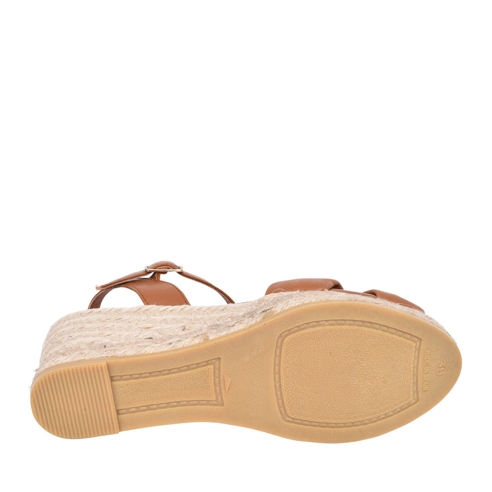 Ladies 2136 Tibet Wedge Sandal In Tan