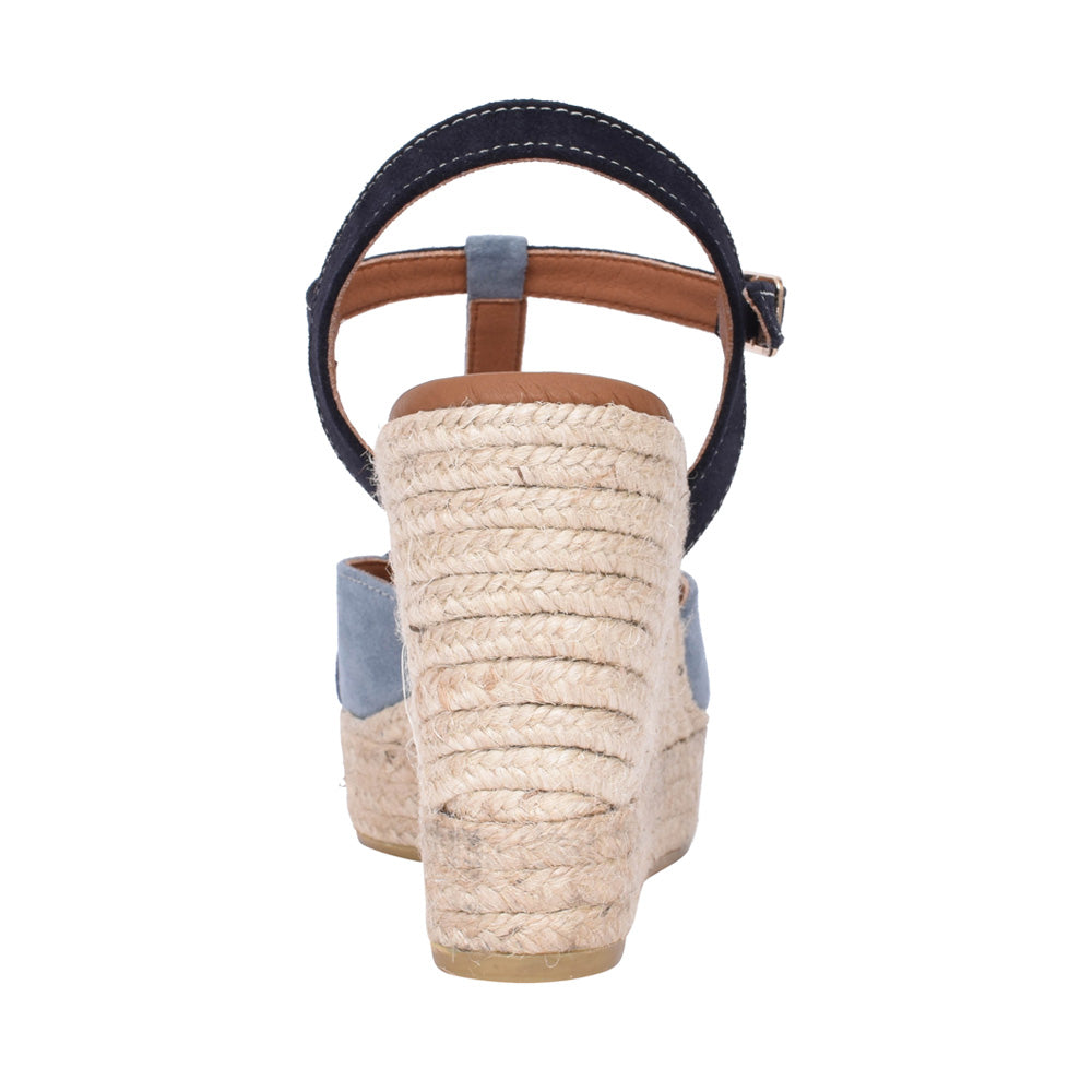 Ladies 2150 India Wedge Sandal In Blue-multi