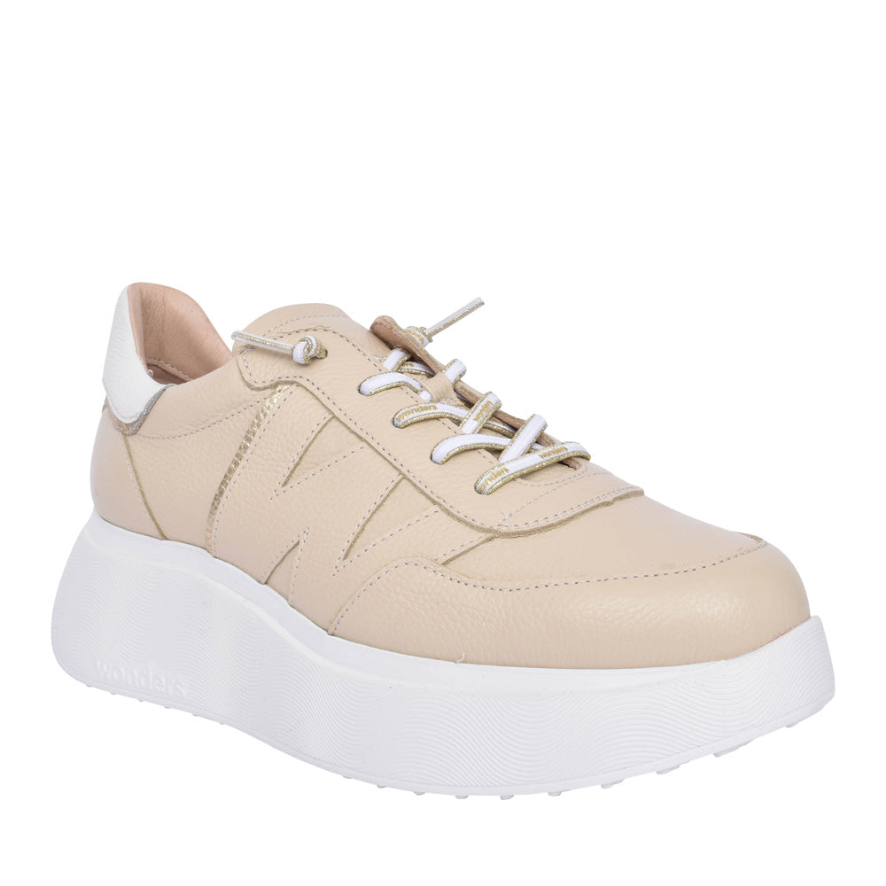 Ladies A-3601 Platform Trainer In Cream