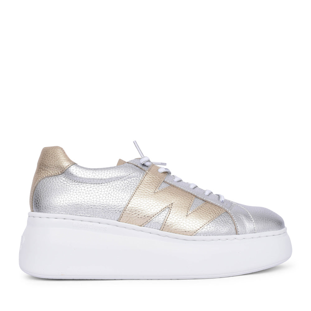 Ladies A-2650 Platform Trainer In Platino