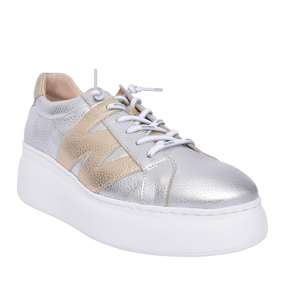 Ladies A-2650 Platform Trainer In Platino