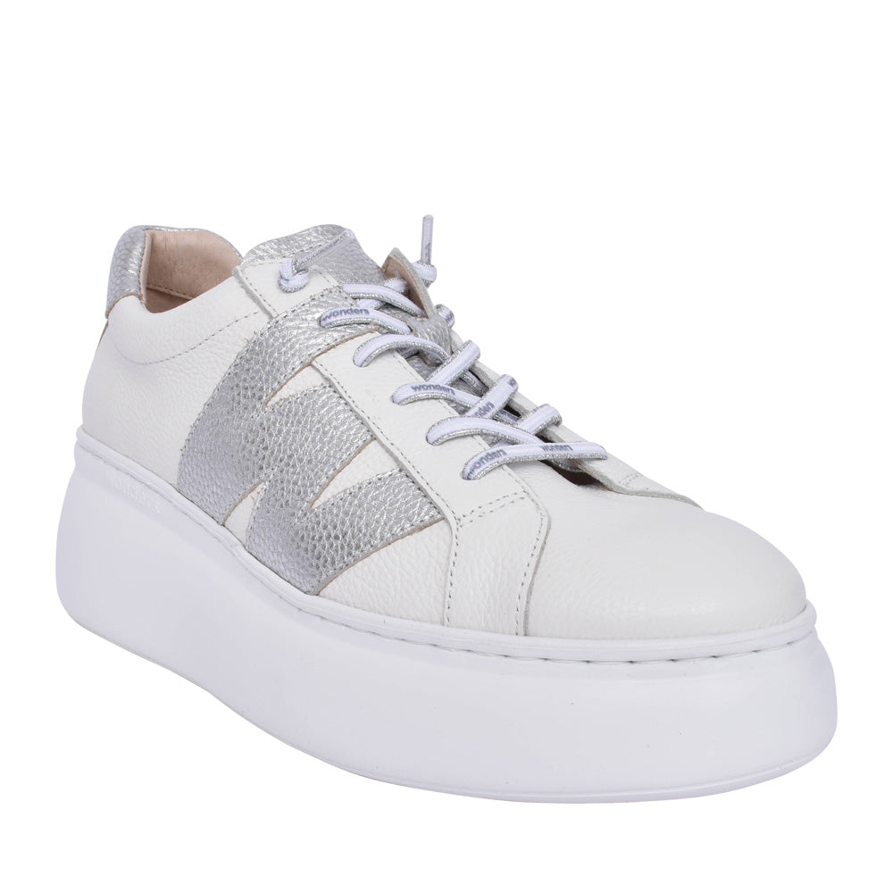 Ladies A-2650 Platform Trainer In Off White
