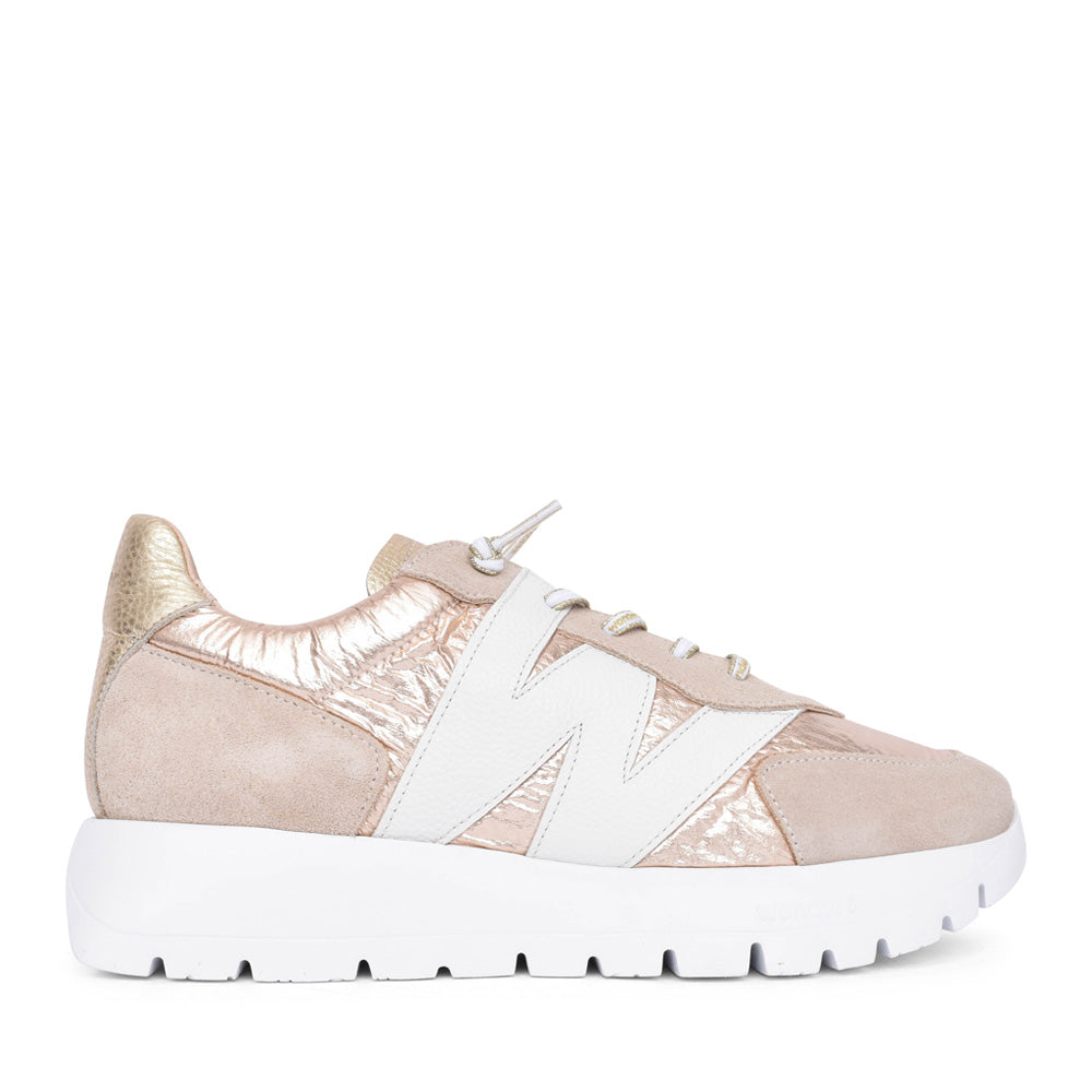 Ladies A-2464 Platform Trainer In Platino