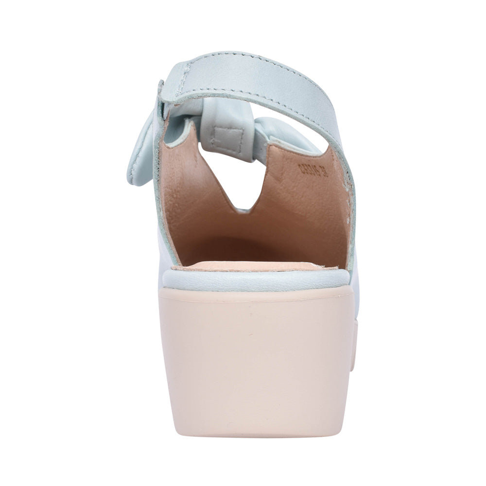 Ladies C-33315 Platform Sling Back Shoe In Aqua