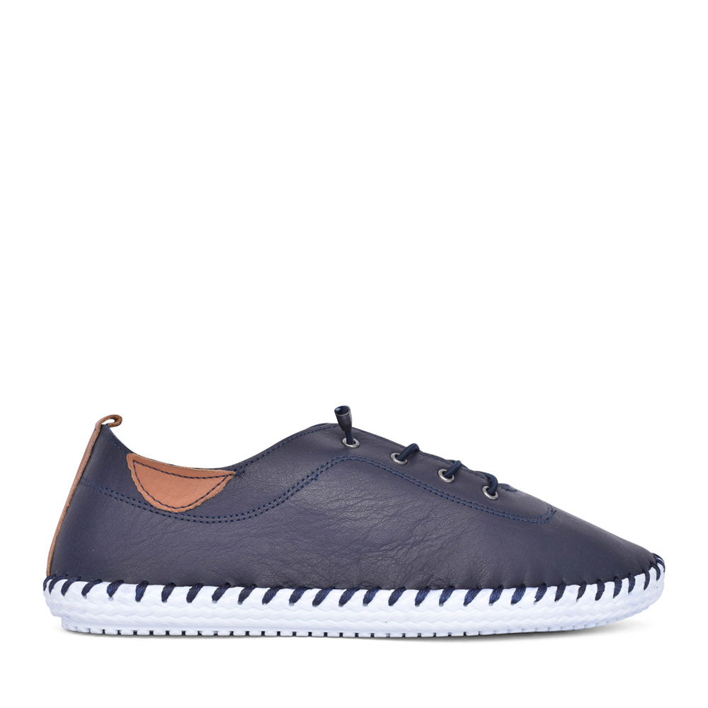 Ladies St Ives Fle030 Laced Shoe In Navy