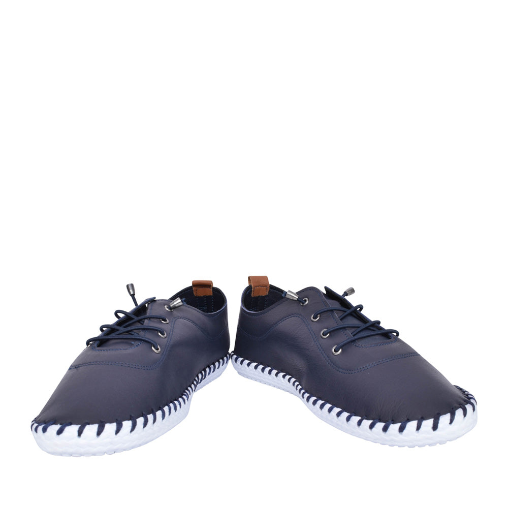 Ladies St Ives Fle030 Laced Shoe In Navy