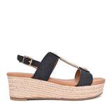 Ladies Ravena Jlh449 Wedge Sandal In Black