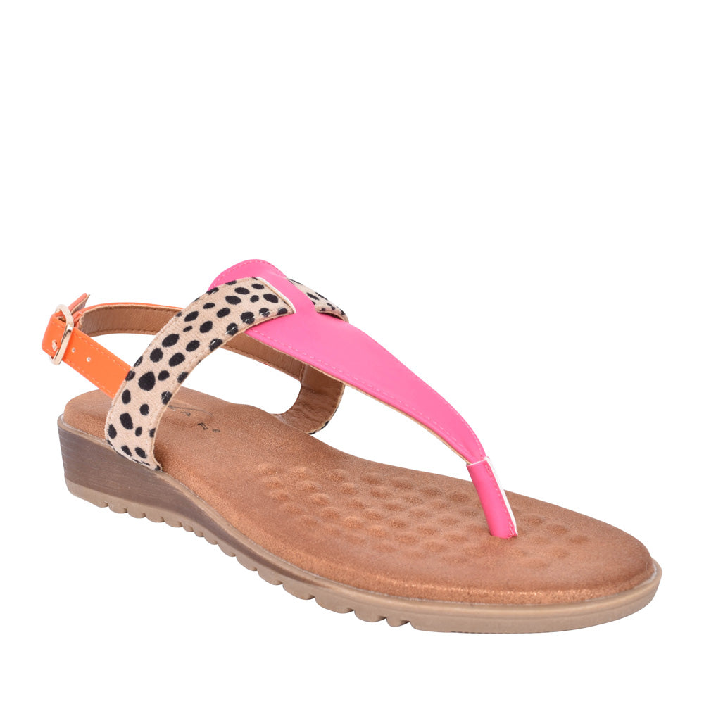 Ladies Gina Jlh451 Toe Post Sandal In Fuchsia