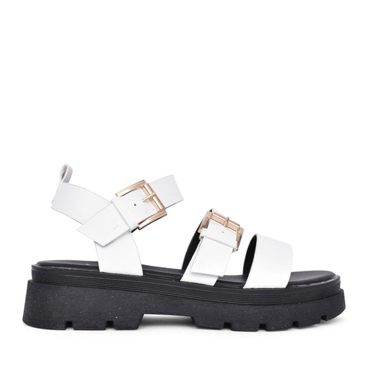 Ladies Something Platform Sandal In White
