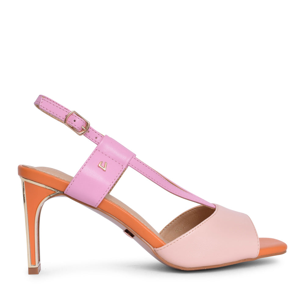 Ladies No One Medium Heel Sandal In Pink