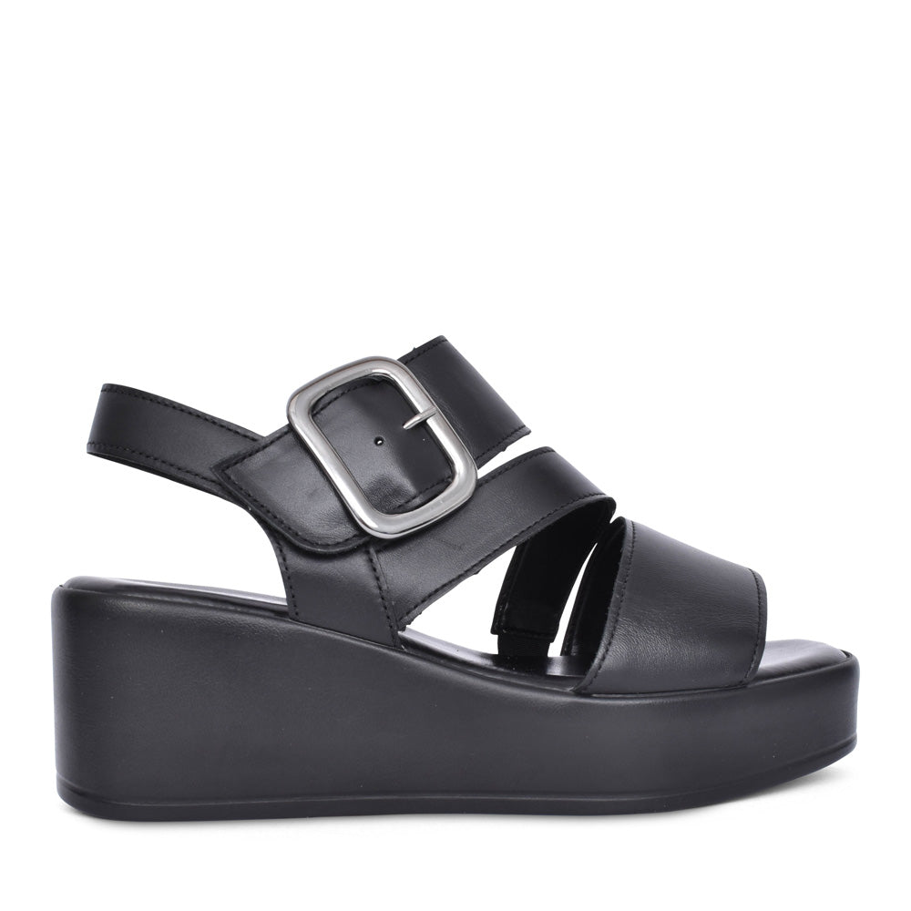 Ladies 44.533 Java Wedge Sandal In Black