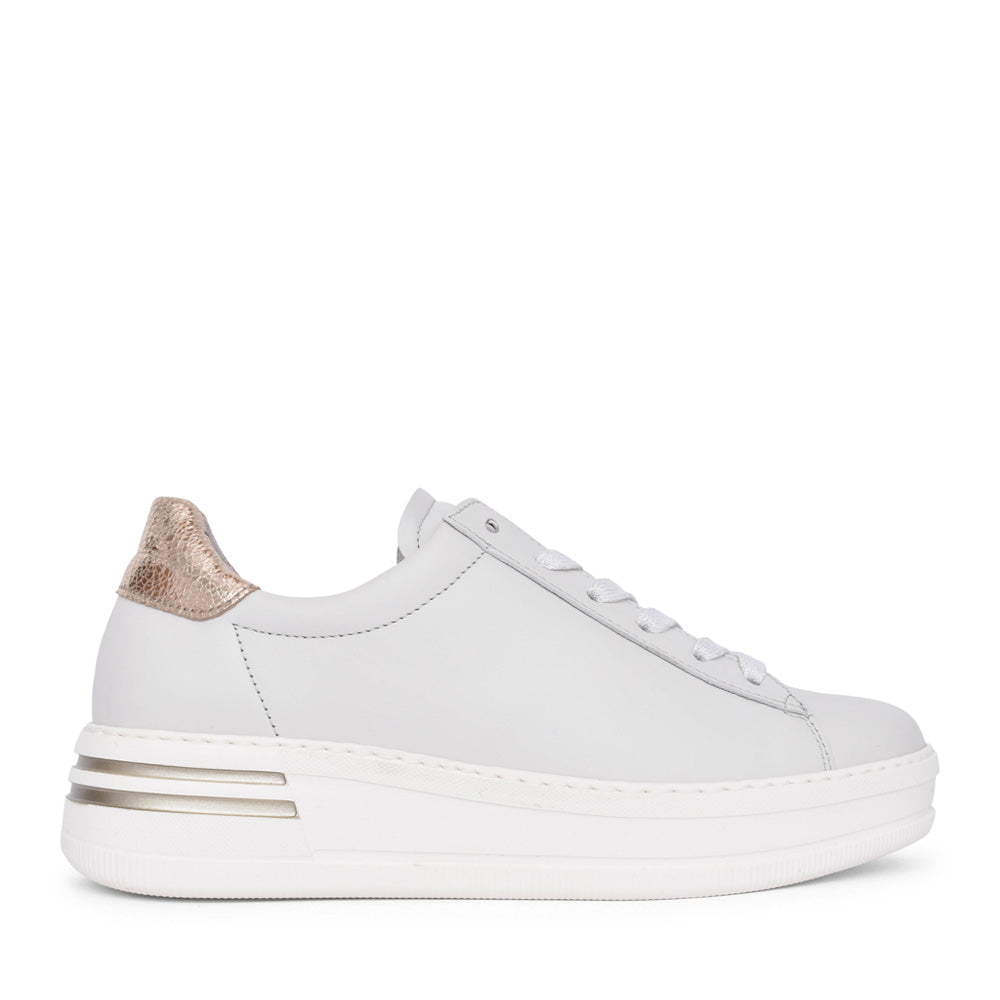 Ladies 46.395 Keystone Laced Trainer In Off White