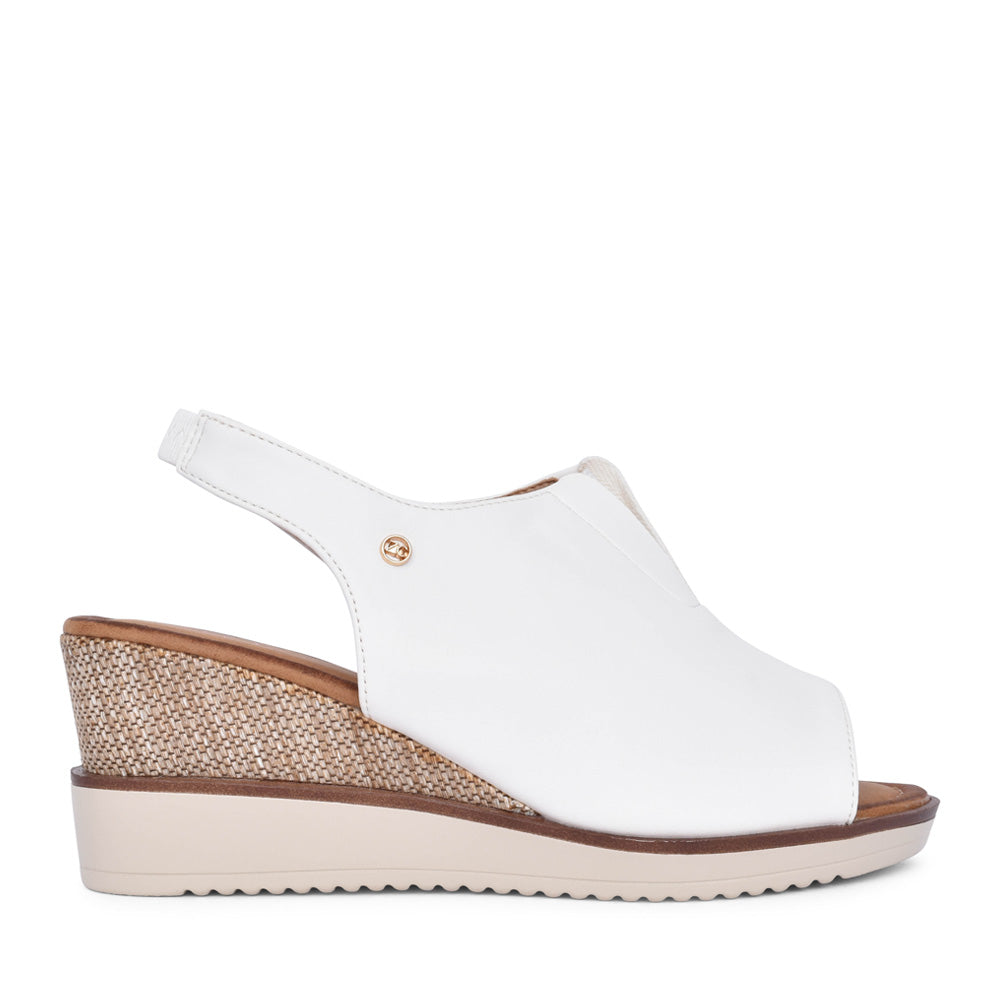 Ladies Mirfa Wedge Sandal In White