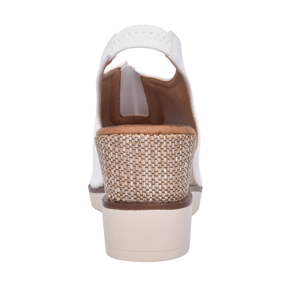 Ladies Mirfa Wedge Sandal In White