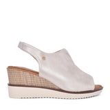 Ladies Mirfa Wedge Sandal In Metallic