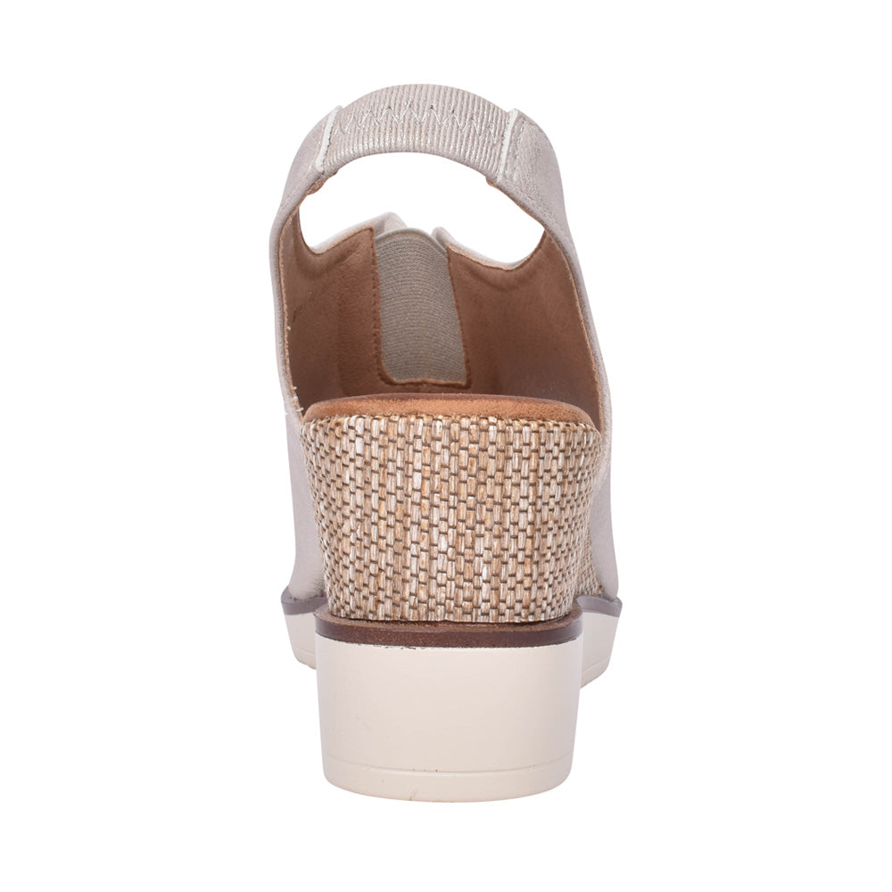 Ladies Mirfa Wedge Sandal In Metallic