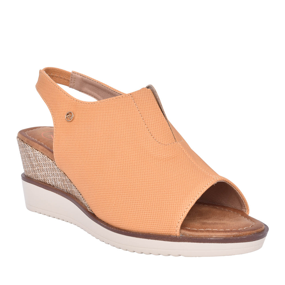 Ladies Mirfa Wedge Sandal In Yellow