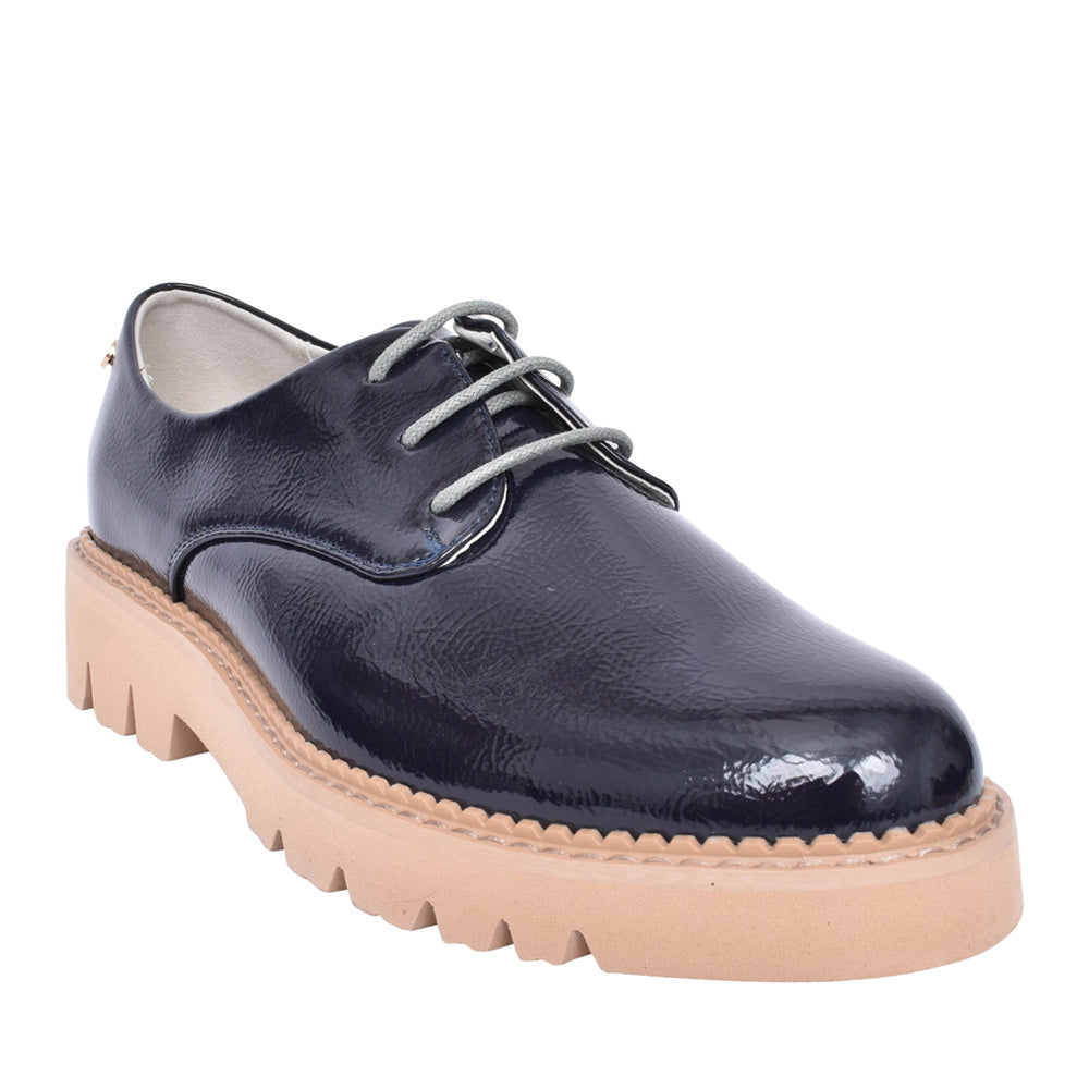 Ladies Safed Laced Shoe In Cobalt