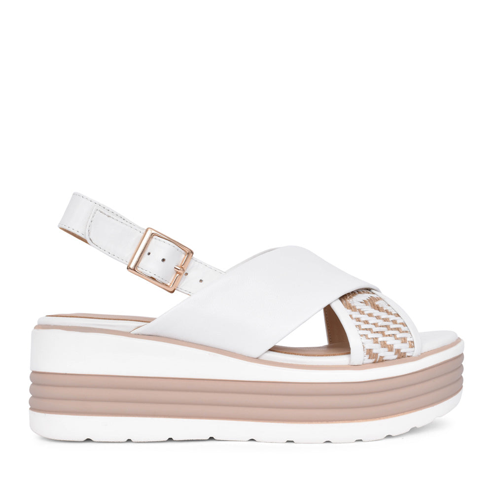 Ladies Sheyla-42 Platform Sandal In White