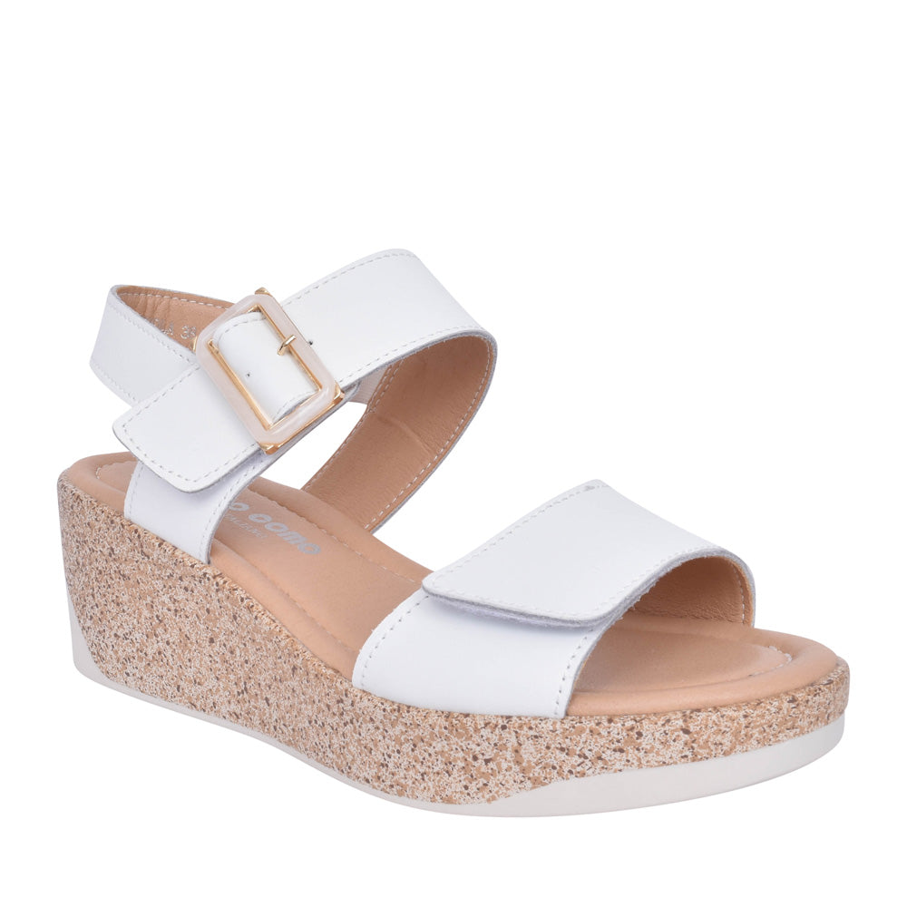 Ladies Agerola Wedge Sandal In White