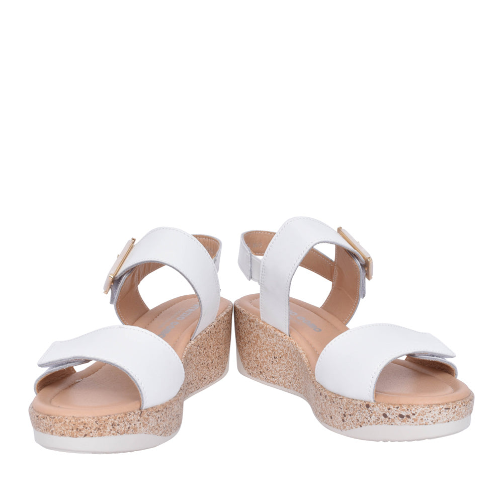 Ladies Agerola Wedge Sandal In White