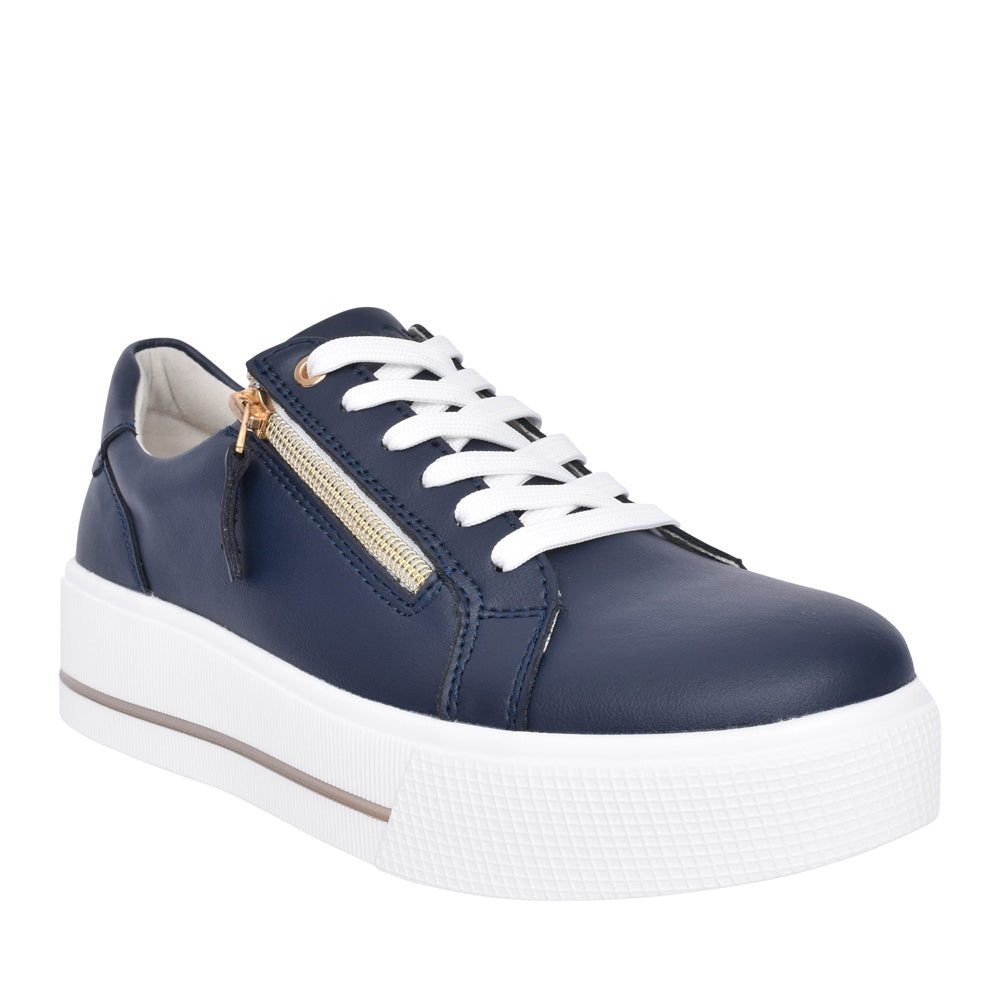 Ladies Ravenna Platform Trainer In Navy