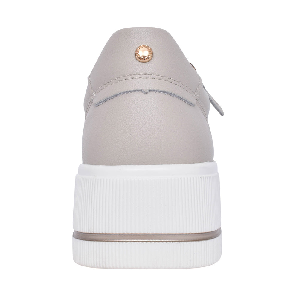 Ladies Ravenna Platform Trainer In Beige