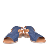 Ladies 9-17 Low Heel Sandal In Navy