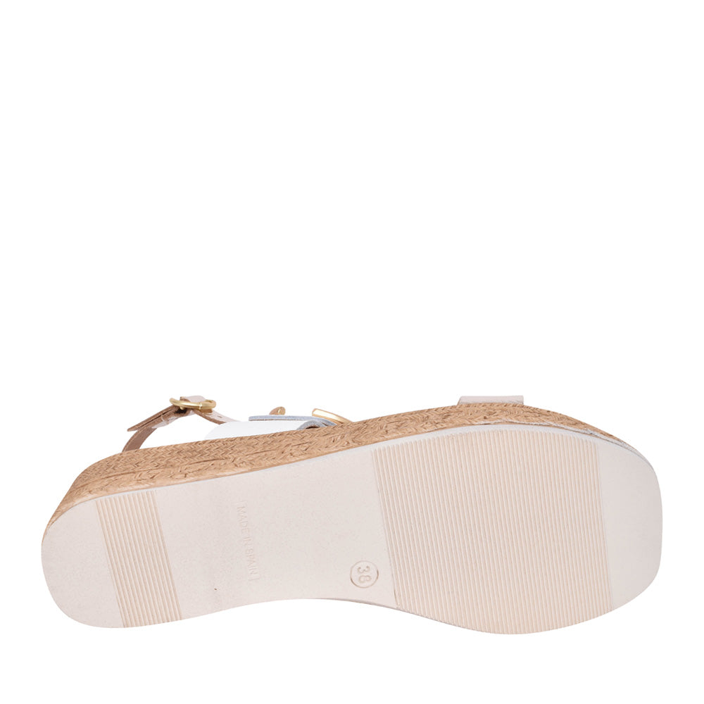 Ladies 5455 Wedge Sandal In Champagne