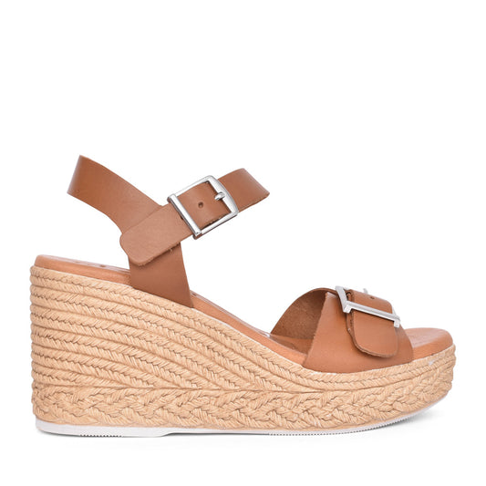 Ladies 5459 Wedge Sandal In Brown