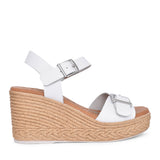 Ladies 5459 Wedge Sandal In White