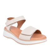 Ladies 5411 Velcro Sandal In Stone