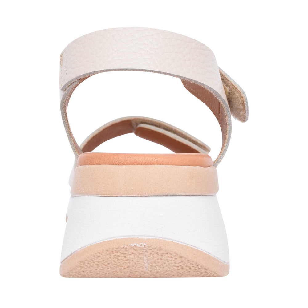 Ladies 5411 Velcro Sandal In Stone