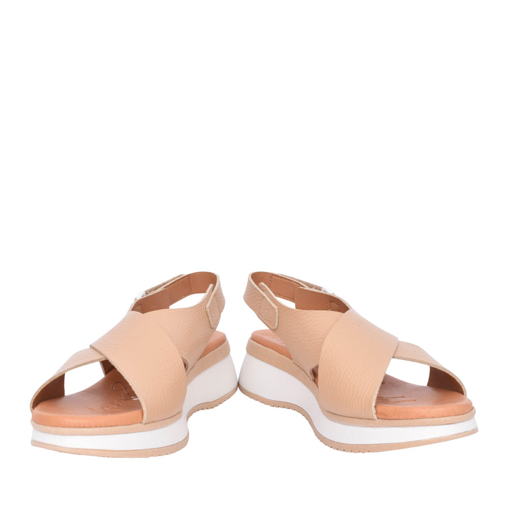 Ladies 5412 Velcro Sandal In Camel